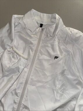Fabletics White Lightweight Windbreaker Jacket